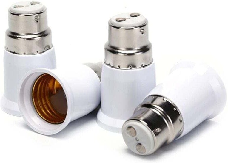 B22 zu E27 Licht Sockel Konverter Schraube Birne Sockel Adapter Lampe Halter 4PCS Lampe Basen