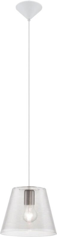 Eglo - Pendel Beleuchtung Hänge Gäste Hotel Zimmer Lampe 1-flammig weiß transparent 13516