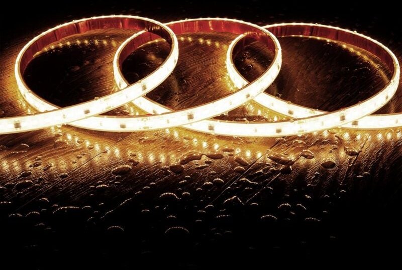 LED Streifen Dimmbar 220V SMD2835 Ohne Gleichrichter Silicone FLEX 120 LED/m IP67 Breite 12mm Schnitt alle 10 cm Nach Ma...