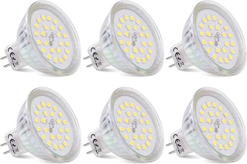 Ersandy - GU5.3 MR16 LED-Leuchtmittel, 12 v, 3,8 w, entspricht 40 w Halogen, LED-Spot GU5.3, Kaltweiß 6000 k, nicht dimm...