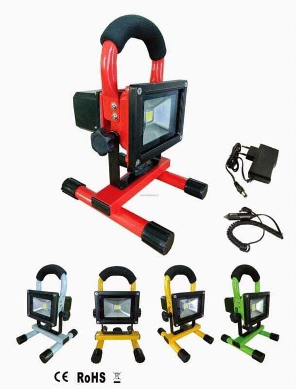 Thumbnail - Wiederaufladbarer wasserdichter LED-Flutlichtstrahler, weißes Licht, tragbar, Notfall – 20 Watt - Ymyny