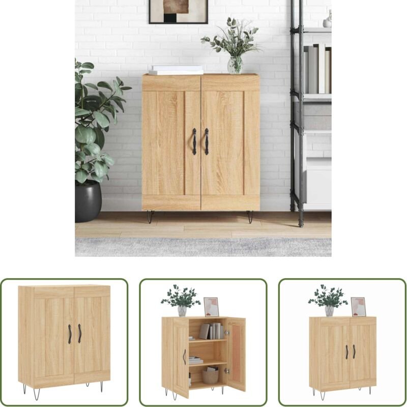 vidaXL Wohnzimmermöbel - Sideboard Sonoma-Eiche 69,5x34x90 cm Holzwerkstoff