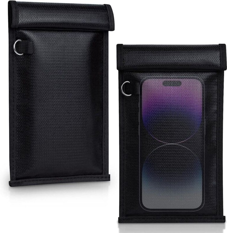2er-Pack Faraday-Taschen, Signalblocker, Mobilfunk-Störsender, Autoschlüssel-/WLAN-/RFID-/GPS-Signalblocker