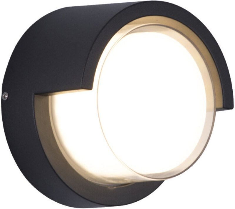 12W LED-Wandleuchte - Wasserdicht - IP65 - Wandbeleuchtung für den Innenbereich - Warmweiß - Schwarze Wandlampe für Gart...