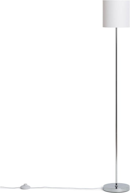 Stehlampe aus Metall und Stoff Pangiri Weiß