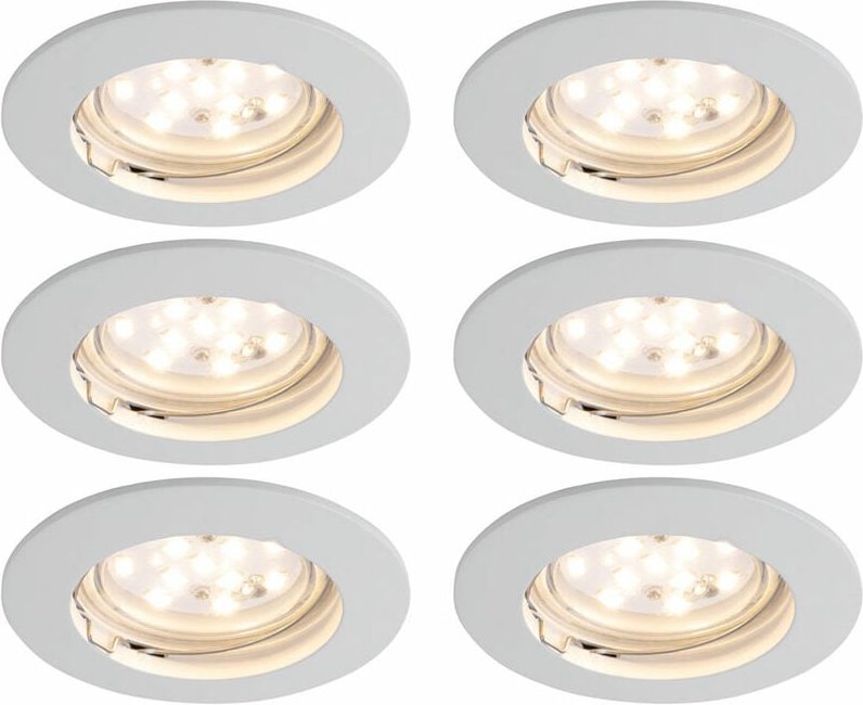 Paulmann - 6er Set Einbau Leuchten Licht Strahler Spots Alu Beleuchtung drehbar 994.73