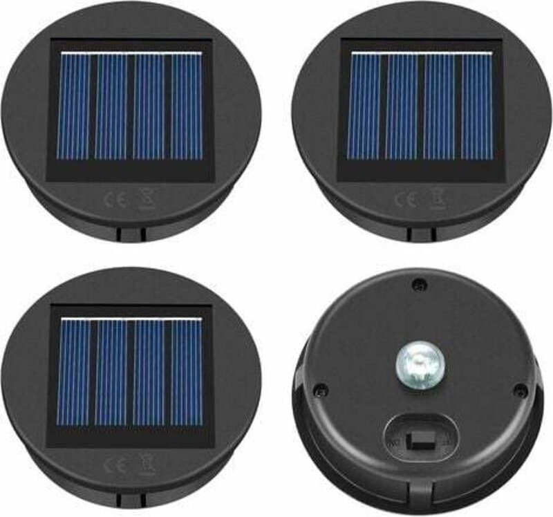 Set mit 4 Ersatz-LED-Solarleuchten für den Außenbereich, 8 cm Solarlaterne, wasserdicht IP55, überlegene Solar-Ersatzleu...