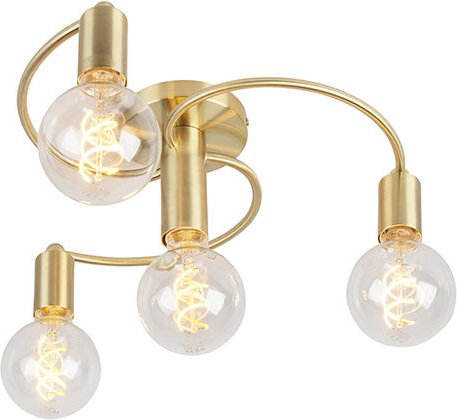 Art-Deco-Deckenleuchte Messing 4-flammig - Facile