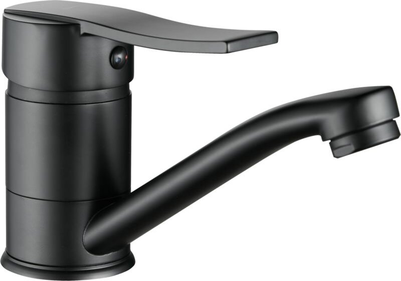 KUCHINOX MADERA Schwarze Standarmatur mit Schwenkauslauf