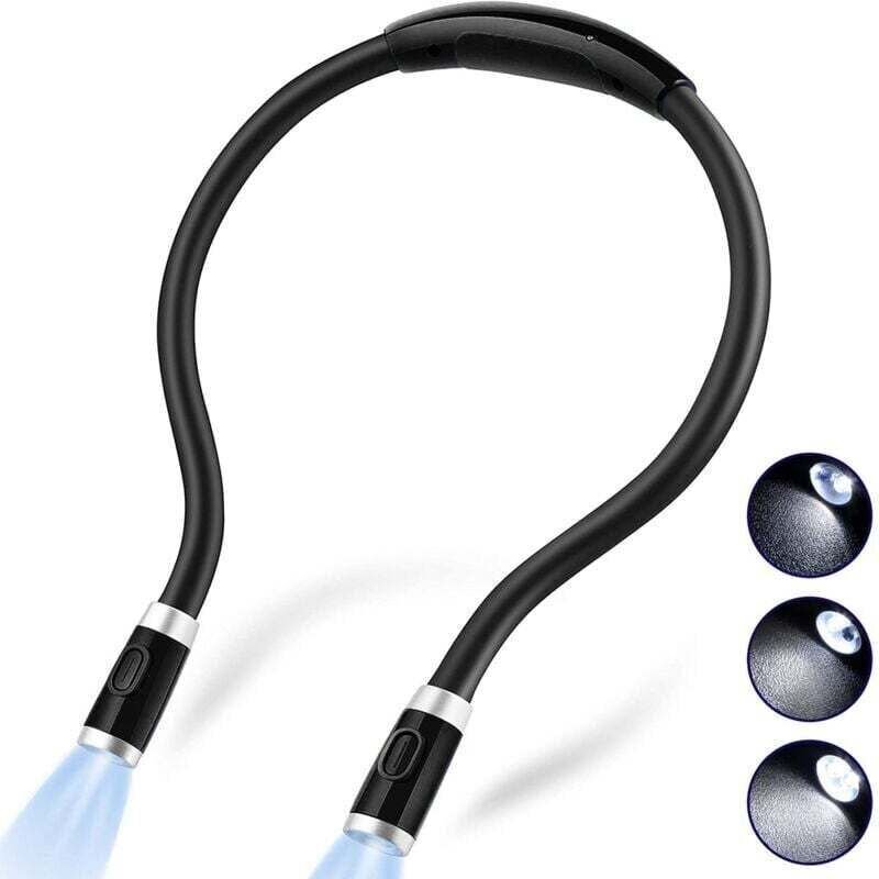 Wiederaufladbare LED-Leselampe, Nackenleselampe zum Lesen im Bett, superflexibles, freihändiges Design, 3 einstellbare H...