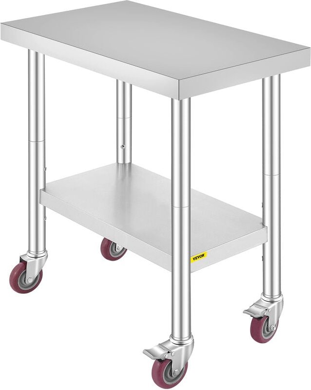Thumbnail - Arbeitstisch 30' x 18' x 34' Edelstahl Catering Arbeitstisch etwas 150 kg für Belastbarkeit Lebensmittel Zubereitungstis...