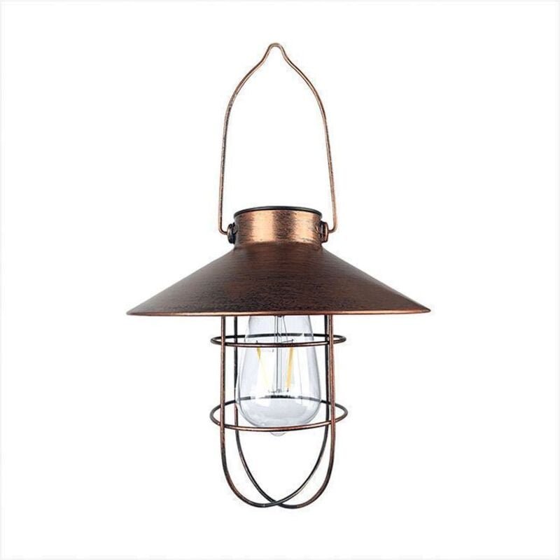 Metall Solar Laterne Garten Wasserdicht Eisen Rahmen Hängen LED Laterne für Outdoor Terrasse Veranda Pfad Decor