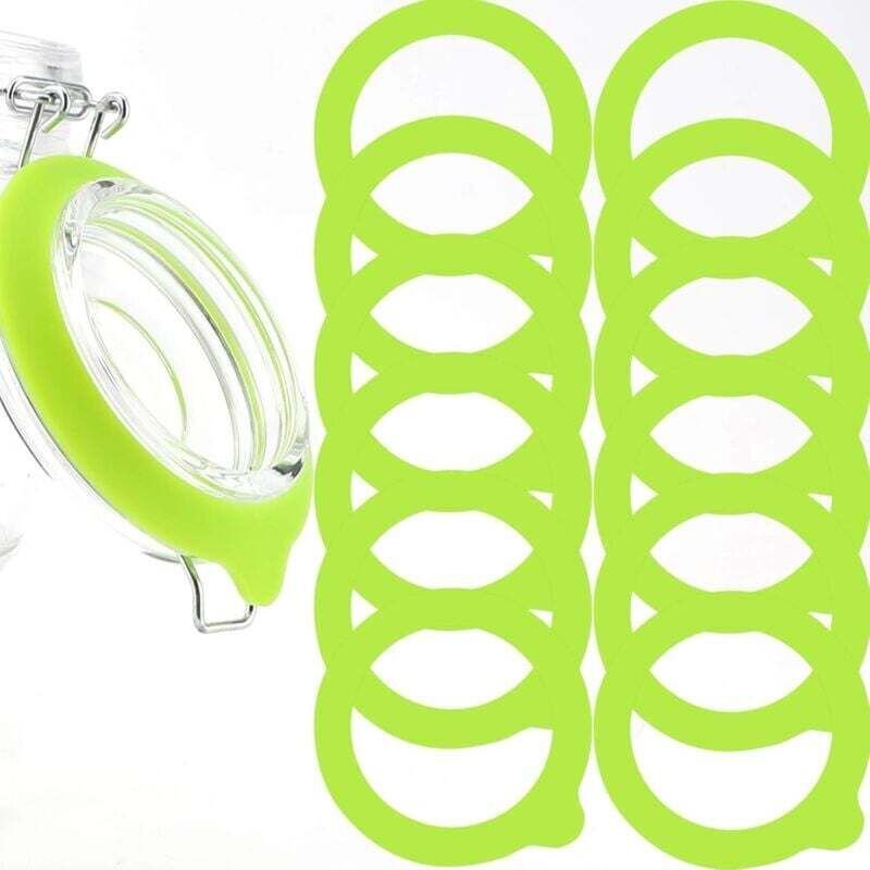 Ersatz-Silikondichtungen für Gläser, luftdichte Silikondichtungen (Grün)