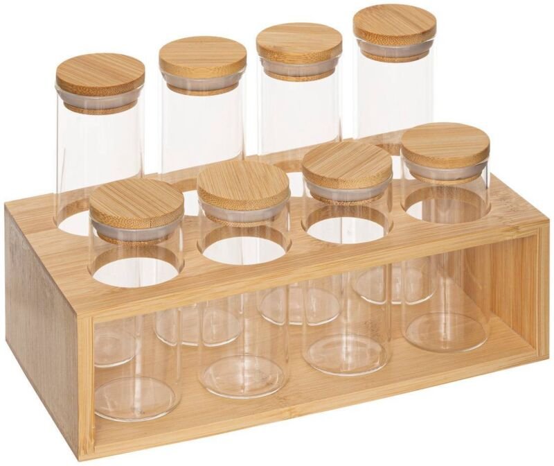 5five Simply Smart - Hermet gewürzständer mit 8 plätzen aus bambus - 5five