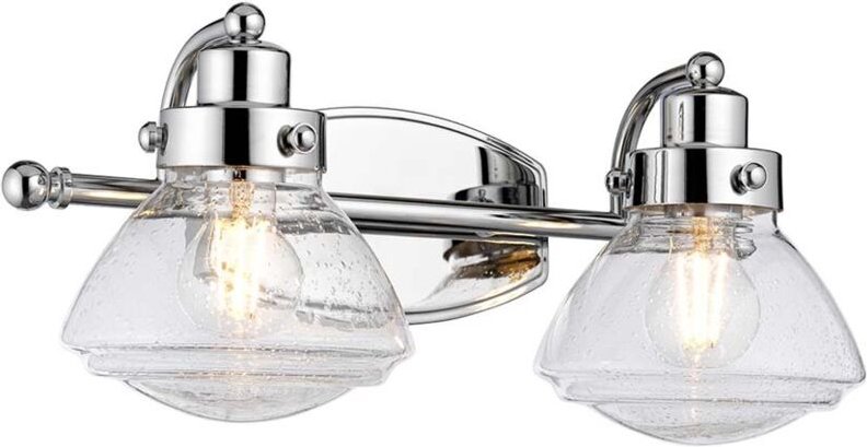 Wandlampe Badezimmerleuchte Wandleuchte Spiegellampe IP44 Chrom 2-flammig
