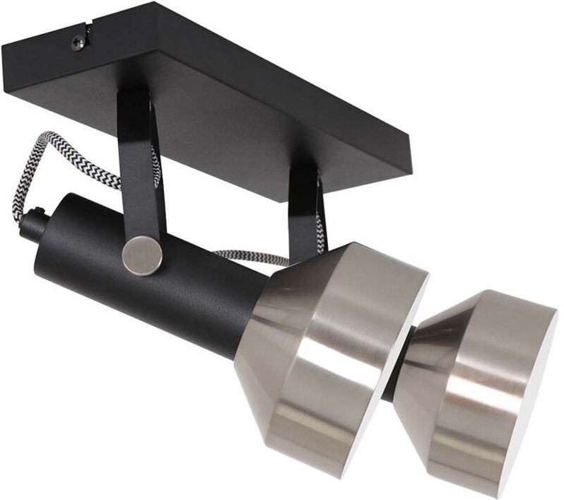 Mexlite - spot - Acier - schwarz - metall - aufbauleuchte - E27 -