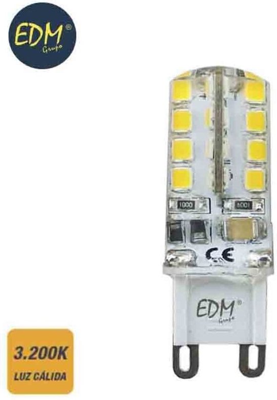 EDM - led G9 Silikonbirne 2,5 w 170 lm 3200 k warmes Licht Ø15 x 50 mm