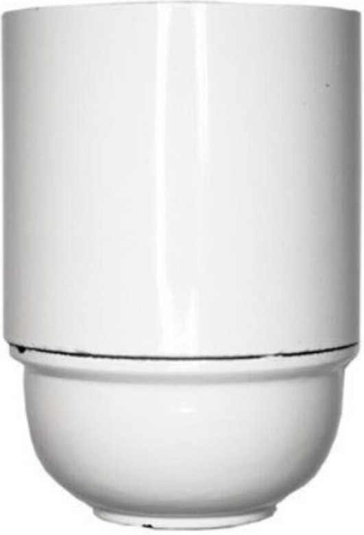 Lampenfassung E27 glatter weißer Bakelit GSC 2201261