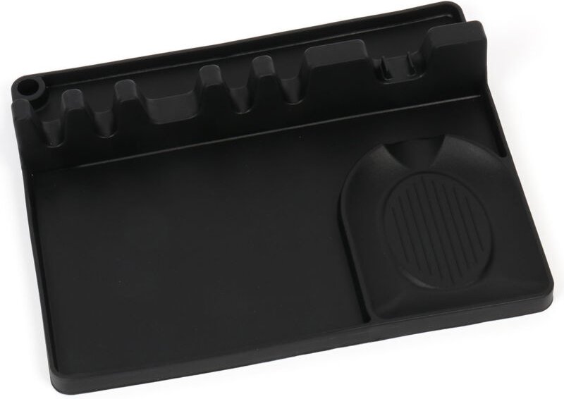 Löffelablage-Set aus Silikon, Löffelhalter für Herd/Tisch, lebensmittelechte Silikon-Besteckablage mit tropffester Unter...