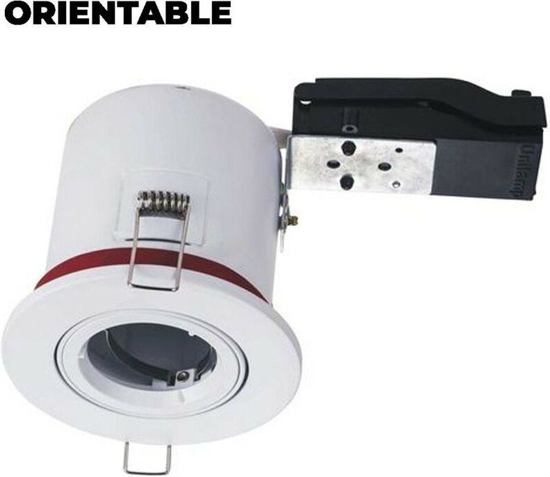 Halter bbc Spot RT2012 IP20 schwenkbar Weiß mit GU10 Fassung