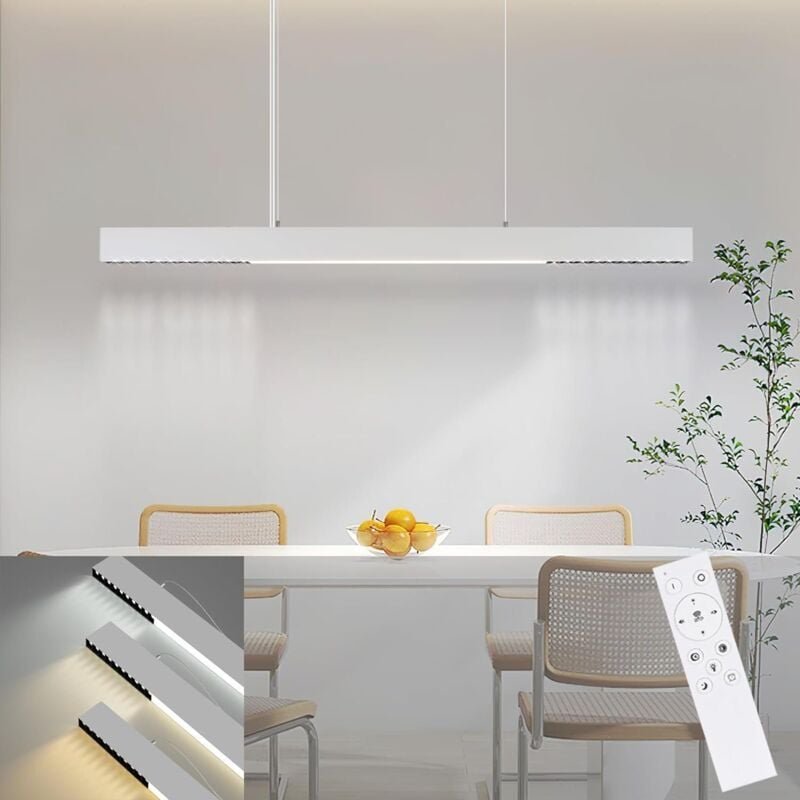 Gbly - led Pendelleuchte Esstisch Hängelampe Dimmbar - 32W Modern Hängeleuchte 107CM Höhenverstellbar mit Fernbedienung ...