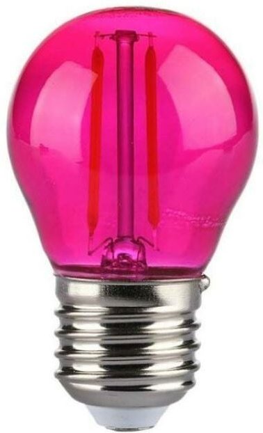 LED-Glühbirne E27 2W G45 Glühfaden Farbe Rosa - V-tac