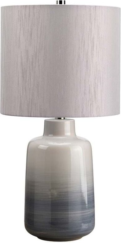 Tischleuchte Beistelllampe Wohnzimmerlampe Porzellan Blau Grau h 61 cm 1 Flammig