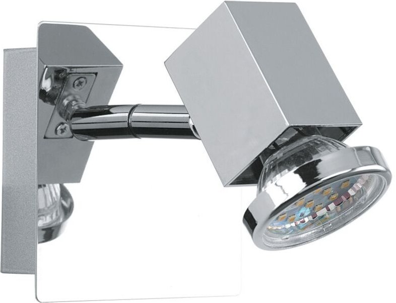 Wandleuchte chrom led Wandlampe Schlafzimmerleuchte Spotleuchte verstellbar, 5W 400lm 3000K, BxL 30x30 cm Eglo 93321