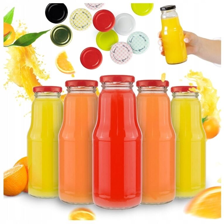 100 Glasflaschen für Fruchtsaft 300 ml + Deckel