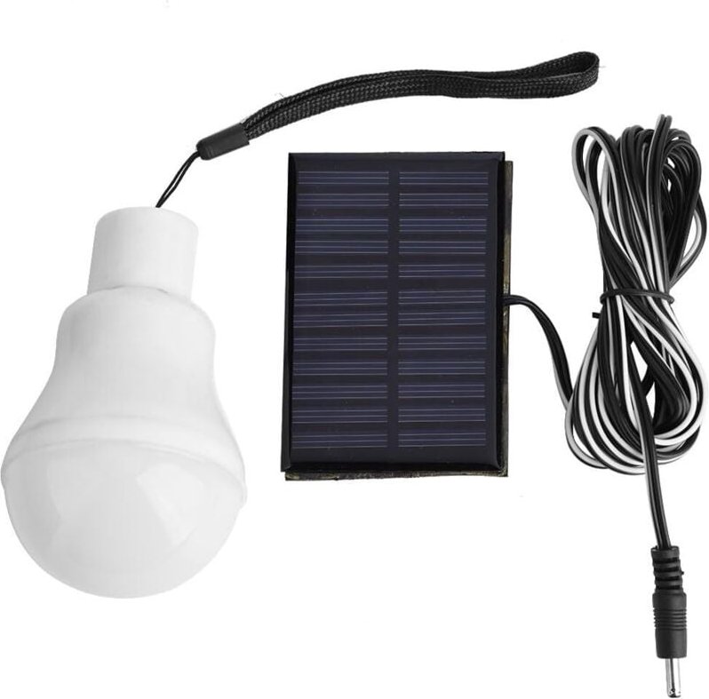 Solarbetriebene Glühbirne mit 12 LEDs, tragbare LED-Glühbirne mit Solarpanel für Außenbeleuchtung, Wandern, Camping, Ang...