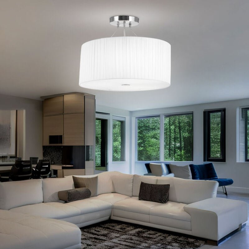 Etc-shop - 19,5 Watt led Decken Lampe Hänge Leuchte Licht Plissee Wohnraum rund