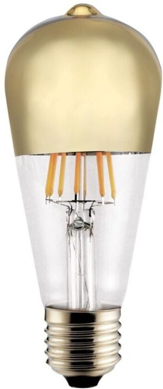 LED-Glühbirne E27 ST64 Halbspiegel Gold 6W