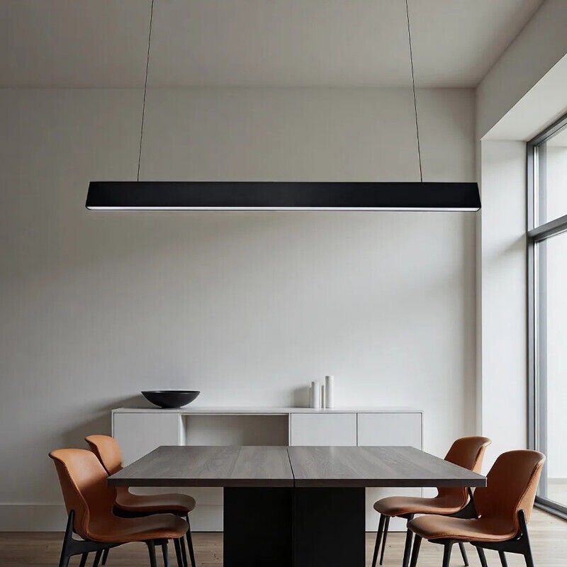 36-W-LED-Pendelleuchte, 120 cm, 4000 K, ideal für Esstisch, Decke oder Büro. Natürliches Licht.