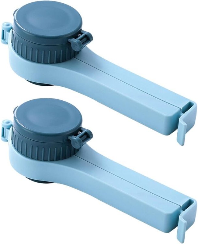 Lebensmittelbeutel-Clips mit Ausgießer – 2er-Pack Lebensmittelbeutel-Verschlussklammern – Lebensmittel-Verschlussklammer...
