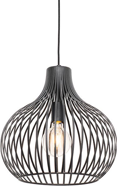 Moderne Hängelampe schwarz 38 cm - Saffira