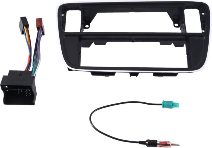 Einzel-Din-Auto-Armaturenbrett-Kit, Kabelbaum, Antenne für Up Citigo Seat Mii 2012+, Rahmen, Radioblende