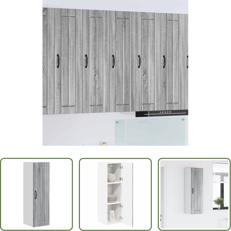 Küchenwandschrank - Küchenschrank Graues Sonoma 30 x 31 x 100 cm Holzwerkstoff