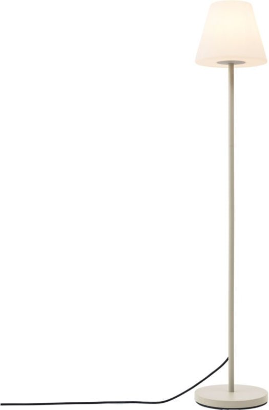 Außenstehleuchte beige mit weißem Schirm IP65 - Virginia