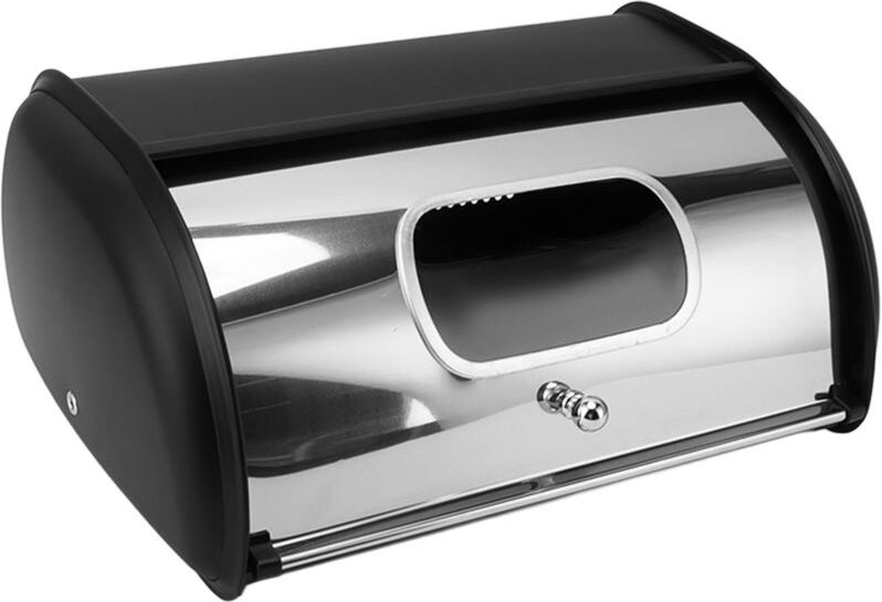 Eosnow Brotkasten, Brotkasten, Brothalter, Aufbewahrungsbehlter mit kleinem Fenster für die Küchenarbeitsplatte, Schwarz