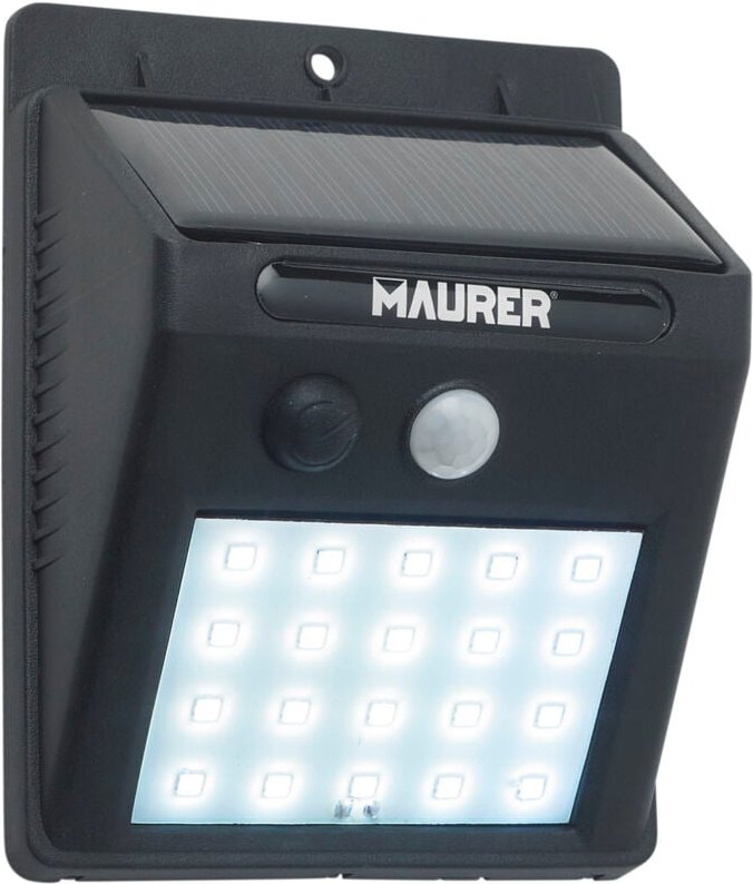 Aplique Solar led 200 Lumenes, IP65 Con Sensor Movimiento y Crepuscular