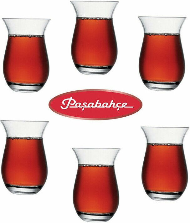 Pasabahce - Grosse Türkische Teegläser, Orientalisches Teeglas 6 Stück, Galata 42611