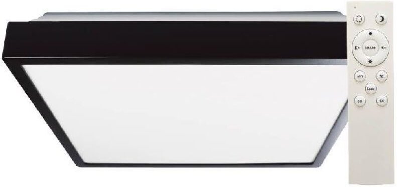 Quadratische LED-Deckenleuchte Andra 30W 3000K bis 6500K dimmbar Schwarz
