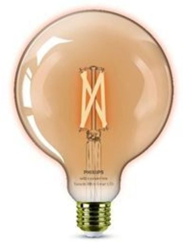 Consumer 37212200-g125 e27 7w-wiz verbunden led glühbirne bernstein - Philips