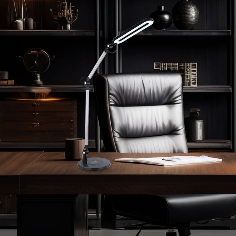 Thumbnail - Globo - led Tisch Lampe Leuchte Wireless-Charging Schwarz Touch-Dimmer Beleuchtung Büro