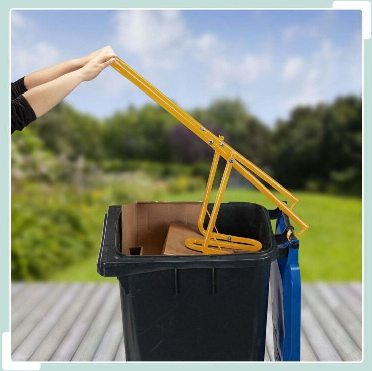 Manueller abfallverdichter aus stahl fur mulltonnen - abfallvolumen reduzieren