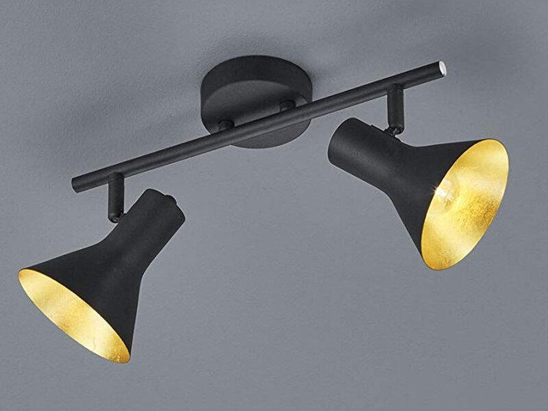 Trio - Decken Leuchte Schlafzimmer Spot Strahler Flur Lampe schwarz gold Reality Leuchten R80162002