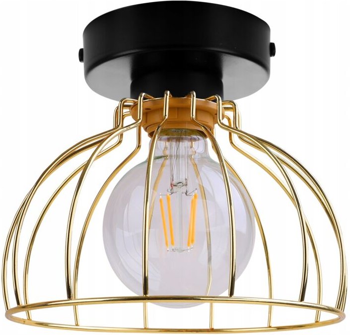 Elegante Deckenleuchte Goldene Drahtlampe Led