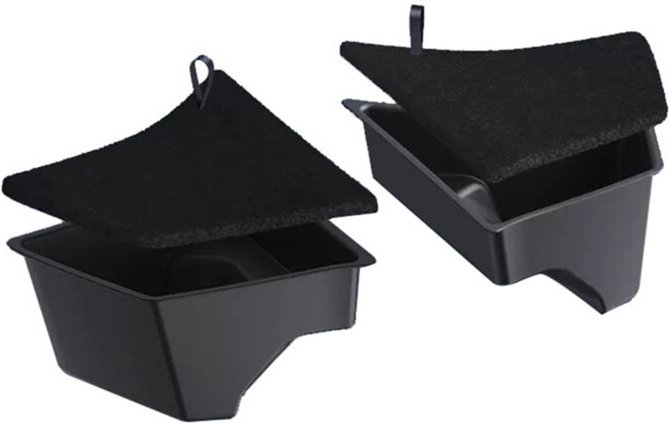 Tlily - Für Modell 3 2024 Kofferraum-Organizer, seitliche Aufbewahrungsbox, hinterer Behälter mit Abdeckungszubehör