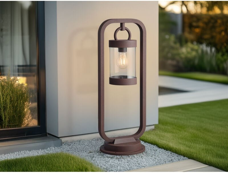 Thumbnail - Meinewunschleuchte - led Wegeleuchte Landhausstil, Laterne in Rostoptik, Höhe 60cm