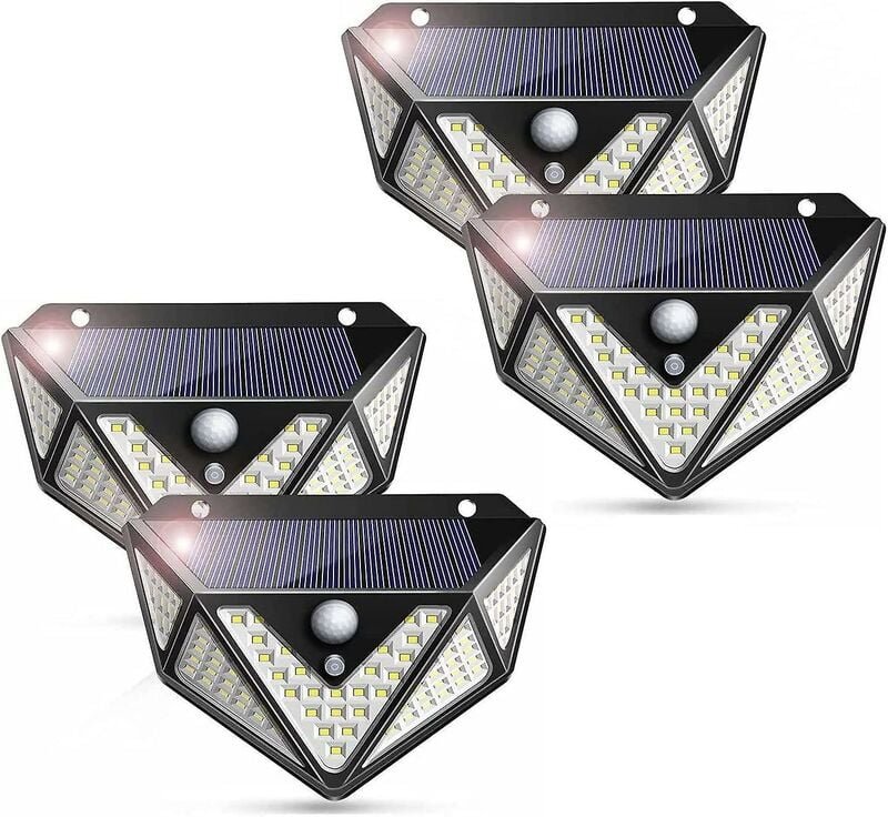 4er-Pack 100 LED-Weitwinkel-Solarlichter